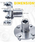 Go Kart Live Axle Hub 4x4 With One Inch To Three Quarter Inch Step Down One Quarter Inch Keyed Shaft dimensions diagram