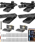Beefy Heavy Duty Hidden Door Hinge With 570 Pound Load Bearing Thickened Solid Alloy Steel 360 Degree Rotation Invisible Pivot Set