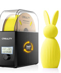 Filament Dryer Box Pro With Fan for 3D Printing, 360 Degree Heating Dehydrator with display, drying spool, and yellow filament rabbit