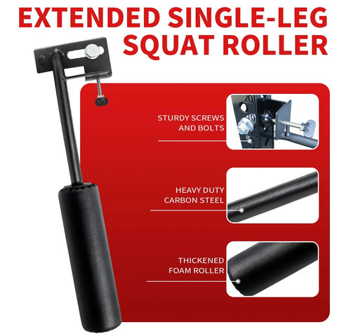 Nordic Leg Roller For Rack Mounted Pro Grade Home Gym, Bulgarian Split Squat Accessory And Nordic Hamstring Curl Attachment with foam roller
