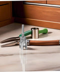Gatuida 2pc Dual Function Pipe Threader Tool Set For Pvc And Plastic Pipes with a silver threading tool and pliers.
