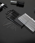 Small Precision Drill Bit Set With 20 Pcs HSS Shank Twist Bits for DIY Projects, case open with bits displayed, 0.3 to 1.6 mm
