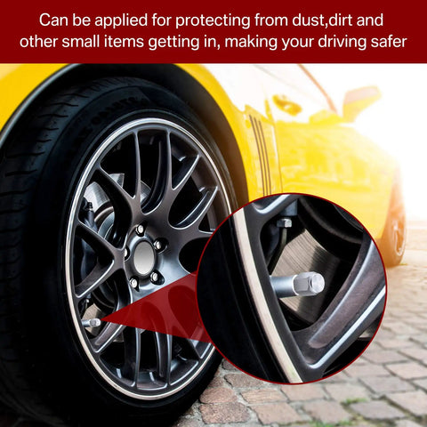 Brass Tire Valve Stem Caps Set With Rubber O Ring Silver Hexagon Dust Proof Covers For Car Truck Motorcycle Bike And Bicycle 20 Pack No Hassle Leak Proof Seal Weatherproof Easy To Install And Replace showing on car wheel