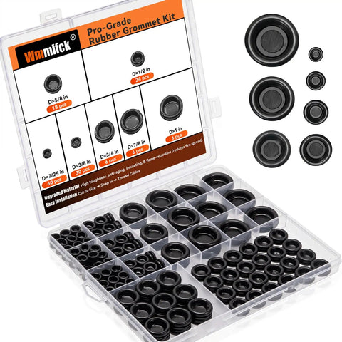 Upgraded Rubber Grommet Kit With Seven Sized Grommets For Wiring And Hole Plugs Automotive Closed Firewall Seals