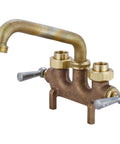 Two Handle Laundry Faucet Built To Last Tough As Nails Rough Brass Wall Mounted With 6 Inch Reach Tube And Swivel Spout