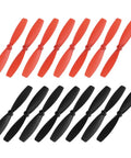 55mm RC Propellers Set 2-Vane CW CCW Black Red For Micro Drones And Mini Quadcopters, 16 Propellers Total, Plug-And-Play 8 CW And 8 CCW