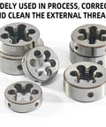 M8 By 1mm Tap And Die Set For Metalworking Pro Grade HSS Tap And Alloy Tool Steel Die Right Hand High Precision Thread Repair Kit