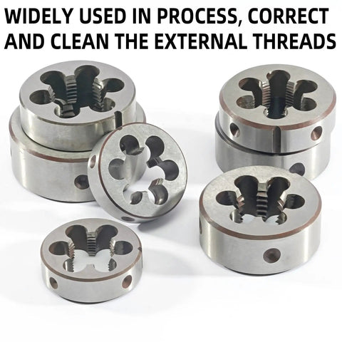 M10 X 1.25 Tap And Die Set Pro Grade With HSS Machine Tap And Alloy Tool Steel Round Die for thread repair