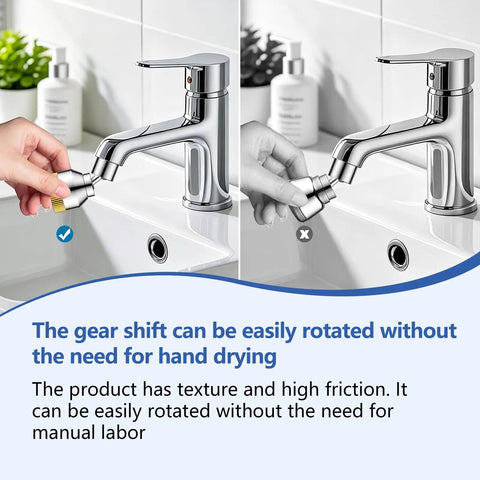Top Tier Kitchen Faucet Aerator Plus Sink Extender Delivering Dual Function Spray Modes And 360 Degree Swivel Nozzle For Seamless Bathroom Water Flow Adjustments Rust Resistant Chrome Plating Provides Slick Operation That Feels Totally Dope