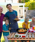 Family BBQ using 10000 BTU Propane Portable Stove For Outdoor Camping Single Burner Stainless Steel Cooktop With Hose.