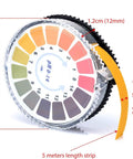pH Test Strips Kit 5 Meter Acid Test Paper For Water And Soil Testing 197 Inch Litmus Paper Roll with color chart