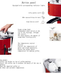 Straight Up Fresh Brewing Semi Automatic Espresso Machine With Swivel Milk Frother High Capacity Removable Tank And No Drama Press Controls For Everyday Use button panel features