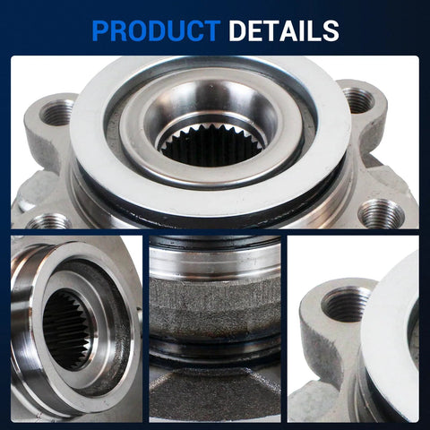 Close-up of Wheel Hub And Bearing Assembly Front Axle Compatible With 2008 2013 Nissan Rogue 2014 2015 Rogue Select And 2007 2012 Sentra