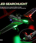 P51 Mustang 4 Channel RC Airplane With Lights, 6G and 3D Brushless Power flying in dark with LED lights on wings