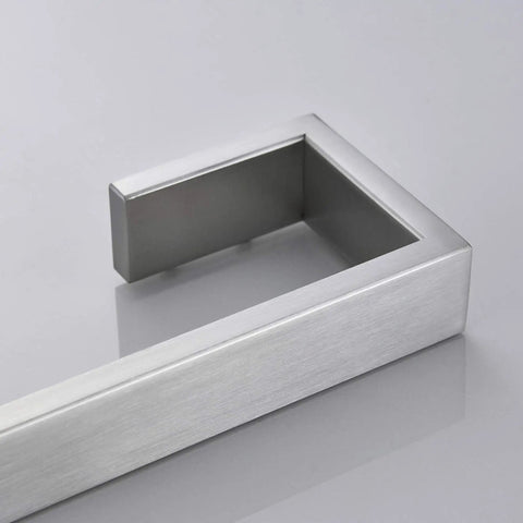 Close-up of Stainless Steel 24 Inch Towel Bar Rack Wall Mount Towel Holder With Brushed Nickel Finish Modern Bath Towel Rail