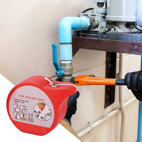 Pro Grade High Temp Pipe Repair Tape for Fast Sealing and No Leak Prevention, Hose Repair Cord and Thread Sealant, red tape pack