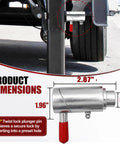 5/8 Inch Spring Loaded Twist Lock Plunger Pin Compatible With Cam Lock Wrecker Tow Truck with dimensions shown