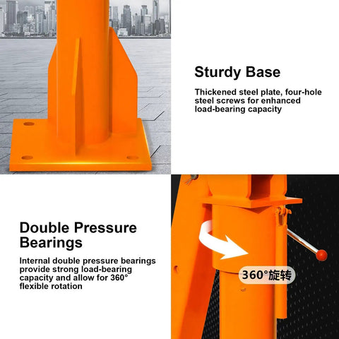Heavy Duty Electric Winch Workhorse Designed to Handle Up to 3500 Pounds showcasing sturdy base and 360-degree rotation features.