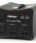 Heavy Duty 2000W Voltage Converter From 110 Or 120V To 220 Or 240V With Auto Step Up And Down Dual Circuit Breaker Protection Converting Box