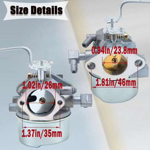 Drop In Replacement Carburetor For Tecumseh 640152A 640023 640051 640140 640260B 8 10 HP Snow Blower Mower And Generator with size
