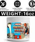 Heavy Duty Polymer Cement Concrete Waterproof Coating Stops Leaks Cold On Roofs And Basements Fast Drying 16 Oz container.