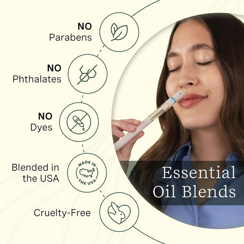 Walk In The Woods Pen Diffuser 1mm Black Ballpoint Diffuses Essential Oil Blends While You Write For Aromatherapy Scented Ink And Sensory Immersion During Journaling And Note Taking, woman using pen diffuser