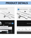 Vernier Caliper 0-200mm Stainless Steel Scriber Marking Gauge With Carbide Needle, product features details.