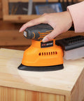 Electric Orbital Detail Sander Pumping Out 14000 OPM With Seamless Dust Collection Nails Wood Projects Smooth As Butter Using Triple Sided Pad