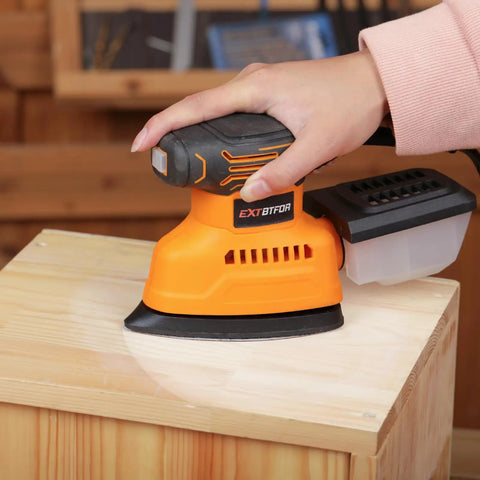 Electric Orbital Detail Sander Pumping Out 14000 OPM With Seamless Dust Collection Nails Wood Projects Smooth As Butter Using Triple Sided Pad