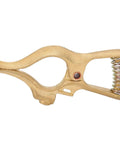 Beefy Heavy Duty Brass Ground Clamp for Earth Electrode Holder showcasing spring mechanism and premium conductivity