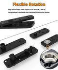 Hidden Door Hinge Set 304 Stainless Steel Beefy Heavy Duty Pivot Hinge With 573Lb Load Rating shown disassembled with parts visible