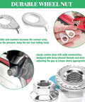 16Pcs Bicycle Hub Nut And Safety Washer Kit With 3 Size Nuts M9.5 M10 And M8 features and components