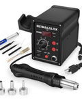 Hot Air Rework Station With Soldering Capability And Airflow Adjustable Fast Warm Up In 3 To 5 Seconds Digital LED Display Desoldering Tool