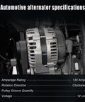 Beefed Up Alternator Replacement For Subaru Legacy And Outback 2015 2017 3.6L H6 Engines, High Output Plug And Play Fit