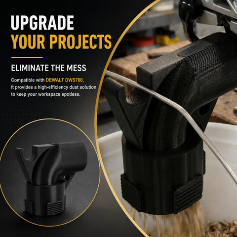 Dual Mode Dust Collector For DWS780 And DWS779 Saws With Gravity Drop Into A 5 Gallon Bucket Or Powerful Vacuum Mode For Maximum Suction