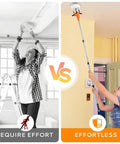 Zero Sweat Electric Smoke Detector Swap Tool Featuring Radio Controlled Expandable Silicone Grips And Adjustable Telescoping Handle for effortless ceiling installation.