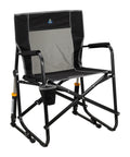 Freestyle Rocker Outdoor Rocking Chair With Beverage Holder Portable Camp And Patio Rocker For Lawn Backyard Or Sideline Easy Setup And Smooth All Surface Rocking