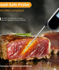Digital Meat Thermometer With Countdown Timer For Kitchen And Outdoors, Ultra Fast 3-Second Readings testing steak doneness