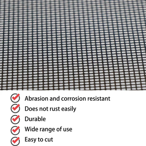 Close-up of PVC Coated Galvanized Wire Mesh Two Pack 16 Mesh 8 By 12 Inch 30 By 21 Cm for Vent Cage DIY Projects with specs