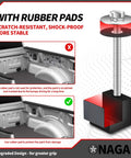 Image of No Sweat Truck Tool Box Mounting Kit with rubber pads for scratch-resistant, shock-proof stability in pickup beds.