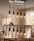 Set of hanging G40 Replacement Bulbs 120V 5W Incandescent Globe Bulbs showing warm lighting in a cozy living space.