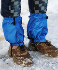 Adjustable Nylon Snow Gaiters For Men And Women, waterproof breathable leg covers on hiking boots in snowy terrain