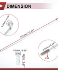 Dimension details of 36 Pack 13G Bicycle Spokes 291mm Silver Galvanized Carbon Steel Set For Wheel Build And Repairs