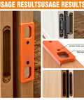 Heavy Duty 6 Inch Hidden Door Hinge Jig with orange template installed for concealed cabinet hinges alignment.