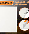 Hasanbar 4-pack white ceramic fiber gasket sheets for high-temp insulation, 7 x 10 x 1/4 in (front view)