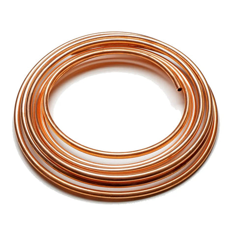 Brake Line Tubing Kit 3 Sixteenth Inch And 1 Quarter Inch 25 Feet Dual Size Copper Coated Alloy Steel Anti Rust Roll