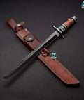 Hand Forged Short Sword With Sharp Tanto Blade, Custom Handmade Katana Steel Blade In D2 Steel, Fully Customizable
