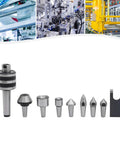 MT3 Morse Taper Live Center Set for high speed lathes CNC and manual lathes, 40CR steel, multiple precision tips displayed