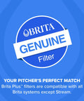 High Density Water Filter For Pitchers And Dispensers Traps 2x Contaminants, BPA Free, Improves Taste And Odor By Reducing Chlorine label