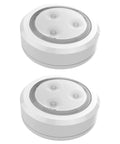 Set of two Ultra Thin Wireless LED Touch Lights Pack Of 2 For Under Cabinets Closets And Countertops Battery Operated Puck Lights